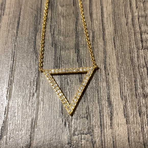 Gold & Pavé Stones Necklace - Picture 2 of 4